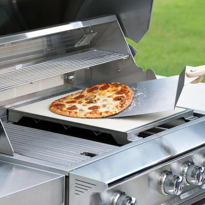 Blaze BLZ-PRO-PZST-2 Professional LUX 15-Inch Ceramic Pizza Stone W/ Stainless Steel Tray