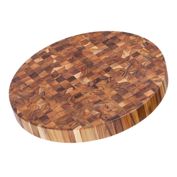 Teak Haus Butcher Block Circular Cutting & Serving Board