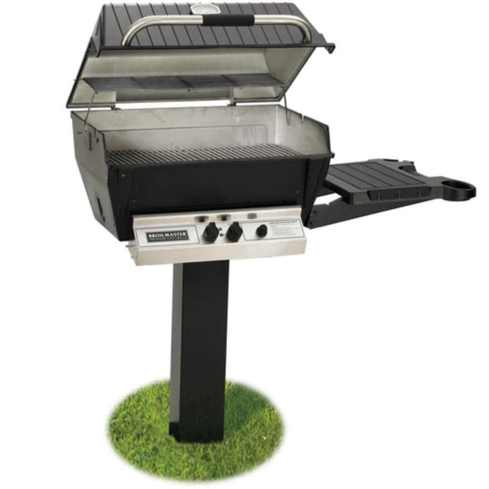 Broilmaster H4PK2N - H4X Natural Gas Grill Package with painted In-Ground Post