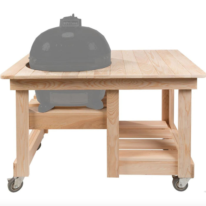 Primo PG00614 Cypress Countertop Table For Oval Junior 200 Kamado