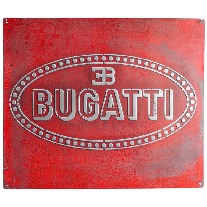 Pallarols Vintage "Bugatti" Metal Sign, 20x24"