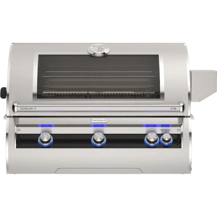 Fire Magic Echelon Diamond 36-Inch Built-In Gas Grill w/ Rotisserie, Magic Window & Analog Thermometer