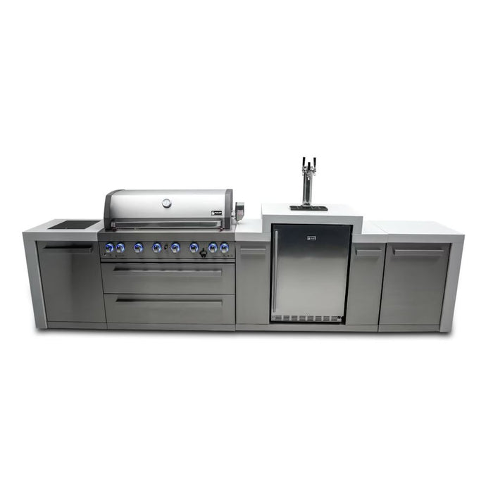 Mont Alpi MAi805-DKEG Propane 6-Burner Deluxe Island with Kegerator