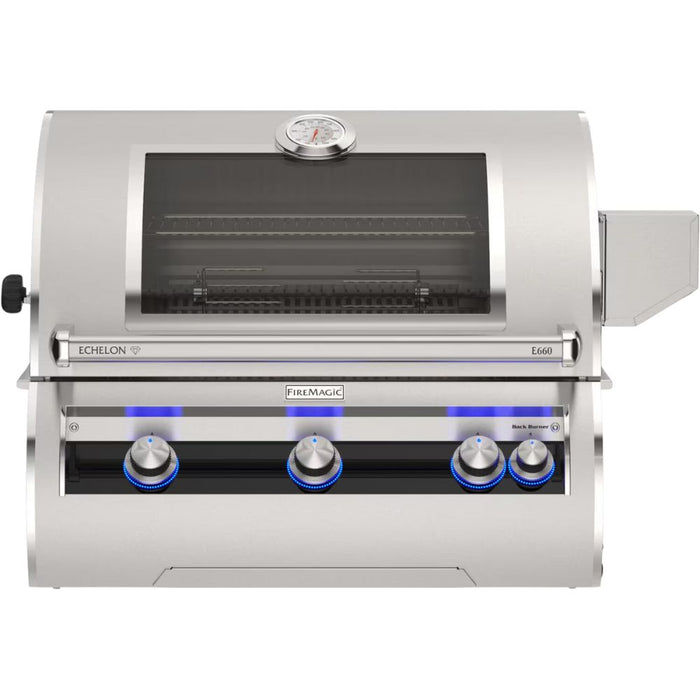 Fire Magic Echelon Diamond 30-Inch Built-In Gas Grill w/ Rotisserie, Analog Thermometer & Magic Window