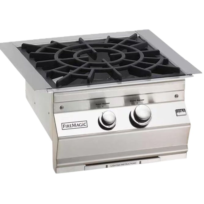 Fire Magic Aurora Built-In Gas Power Burner W/ Porcelain Coated Cast Iron Grid