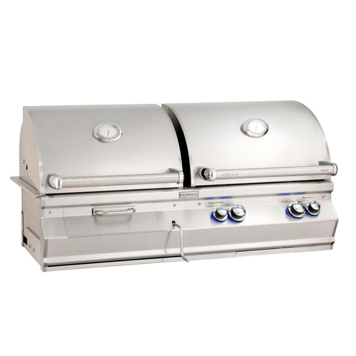 Fire Magic Aurora A830i 46-Inch Built-In Charcoal & Gas Grill Combo w/ Analog Thermometer