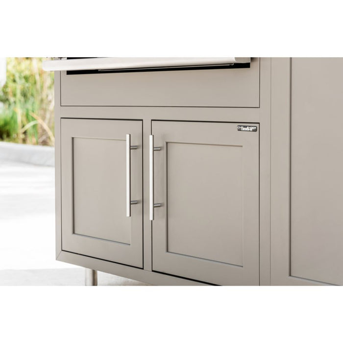 Challenger Designs Coastal Series GDK Outdoor Island with Delta Heat 32" Gas Grill & Large Egg, Grey Glimmer Cabinet Color