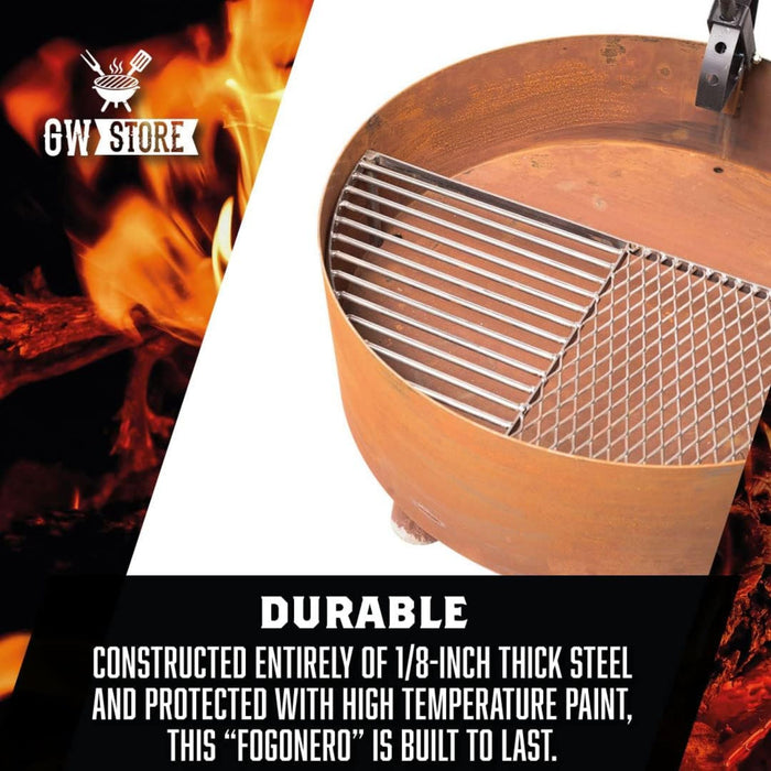 GW Pro 30 Inch Premium Cooking Firepit and Open Fire Grill