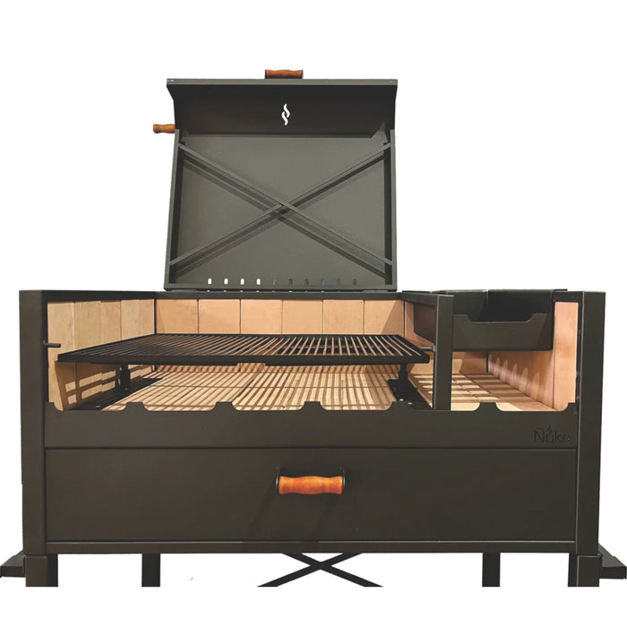 Nuke Delta Freestanding Argentine Charcoal Grill 45 Inch