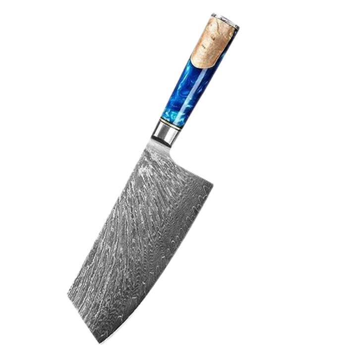 Luxury Blue Damascus Premium Clever 7.5 Inch Blade