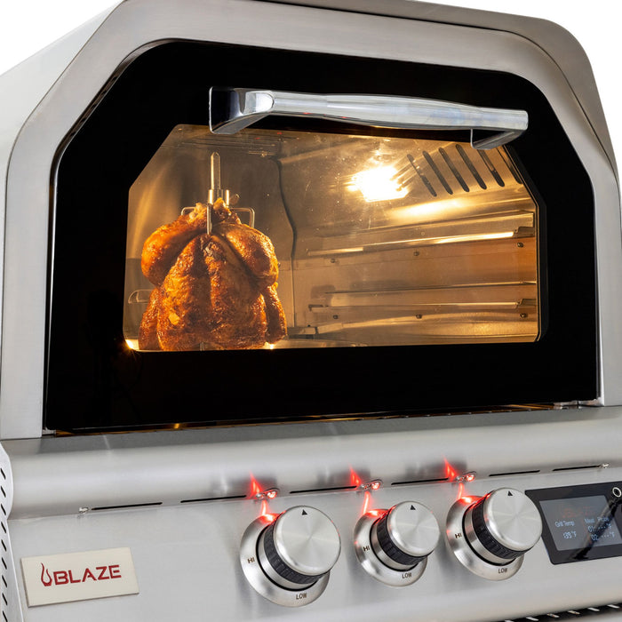 Blaze BLZ-26-PZOVN-LP 26-Inch Freestanding Outdoor Pizza Oven with Rotisserie & Cart
