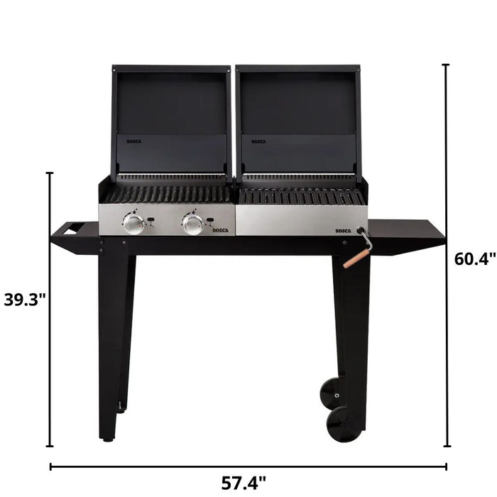 Bosca Charcoal & Gas Block 500 Freestanding Grill