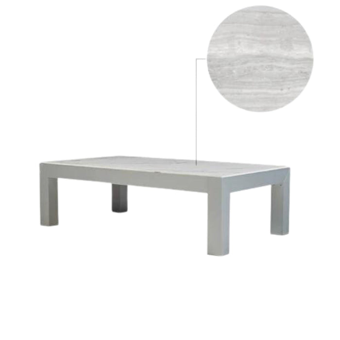 Pampa Living Cachi Coffee Table 59"x30"x14" Neo Strata Argentum Riverwashed