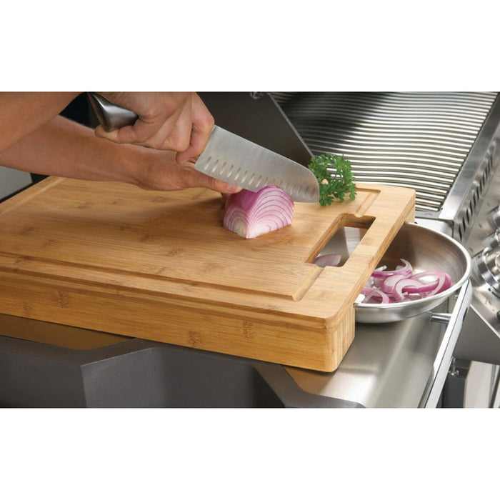 Napoleon 70012 Cutting Board with Stainless Steel Bowls in action