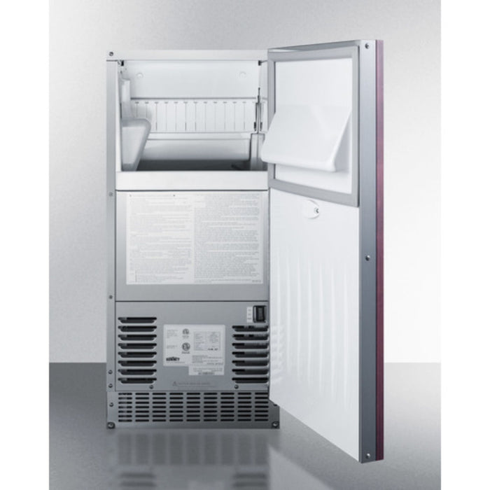 Summit BIM68OSGDRIF 62 lb. Clear Outdoor Icemaker (Panel Not Included)