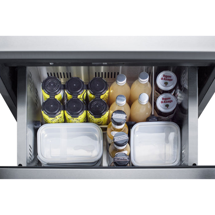 Summit ADRD24 24" Wide 2-Drawer All-Refrigerator, ADA Compliant