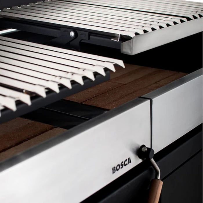 Bosca Block Wood Brazier 250 + Block 500 20" Built-in Charcoal Grill