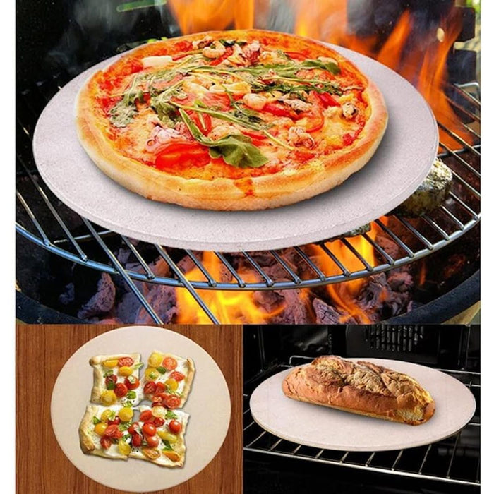 Humos 15-Inch Durable & Safe Round Pizza Ceramic Stone