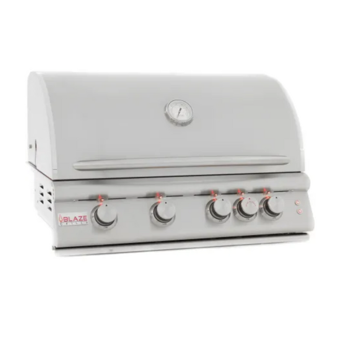 Blaze 32-Inch 4-Burner LTE Built-In Gas Grill with Rear Burner and Built-in Lighting System
