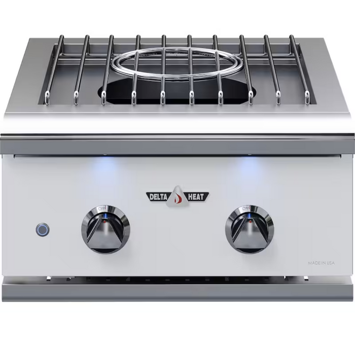 Delta Heat Built-In 22" Gas Power Burner With White Control Panel