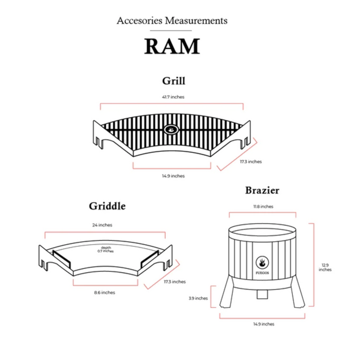 Fogues TX Ram 120 Open Fire Argentine Wood and Charcoal Grill