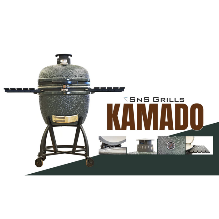 Slow 'N Sear® Deluxe Kamado Gen 2 Freestanding Charcoal Grill