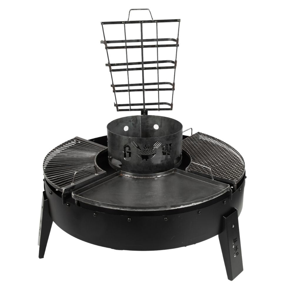 GW Pro 37 Inch Premium Cooking Firepit and Open Fire Grill Deluxe Edition