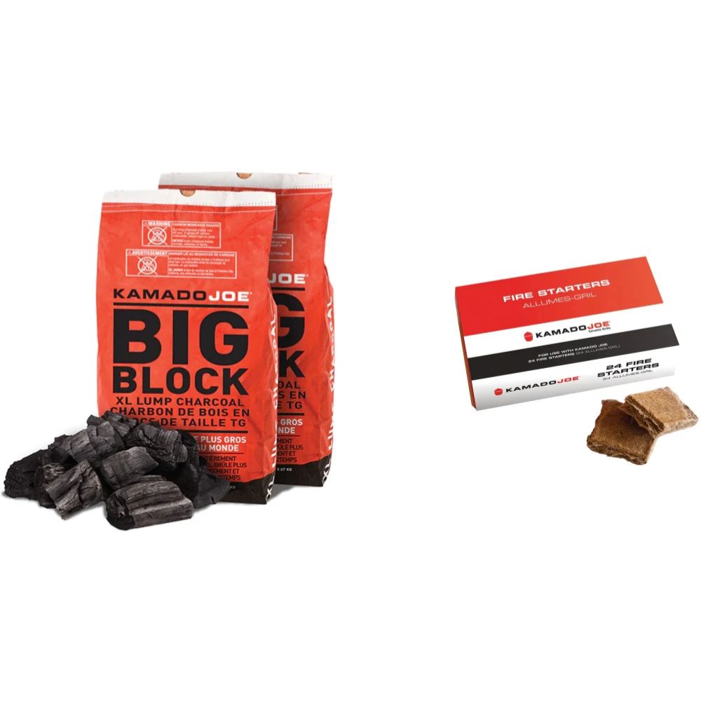 Kamado Joe 2 Bags Lump Charcoal & Fire Starters Box Buy at GW STORE