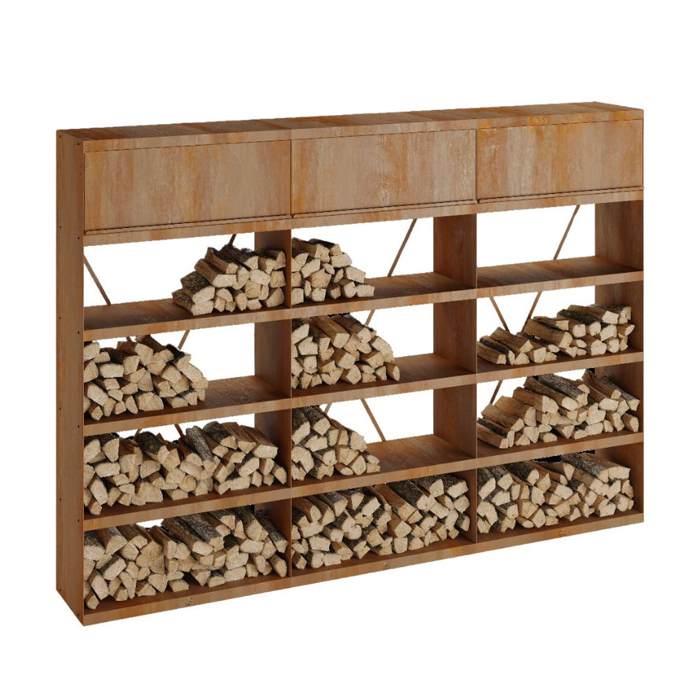 OFYR WS300 Corten Steel 300 Wood Storage Buy at GW STORE — GW Store