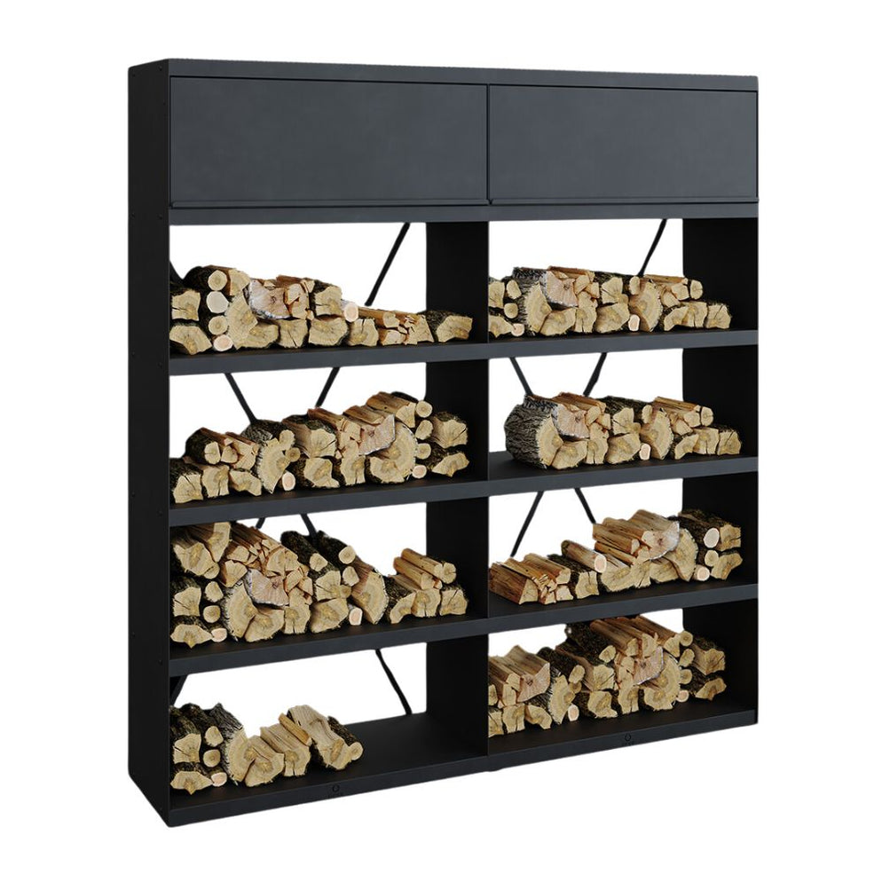 OFYR WSB200 Black Coated Steel 200 Wood Storage Buy at GW STORE — GW