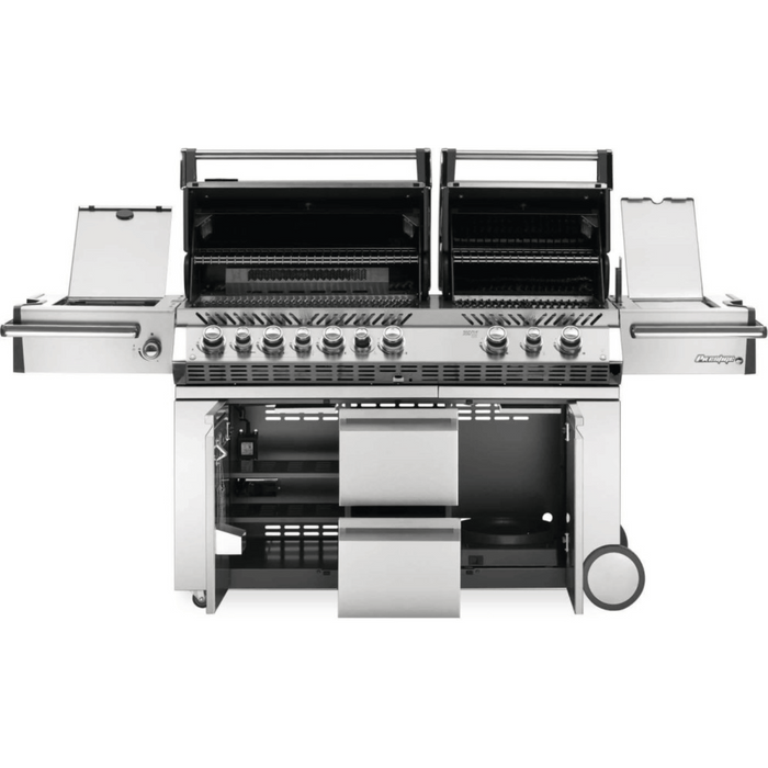 Napoleon Prestige PRO™ 825 RSBI Premium Freestanding Gas Grill with Power Side Burner, Infrared Rear & Bottom Burners with FREE Cover and Propane Tank