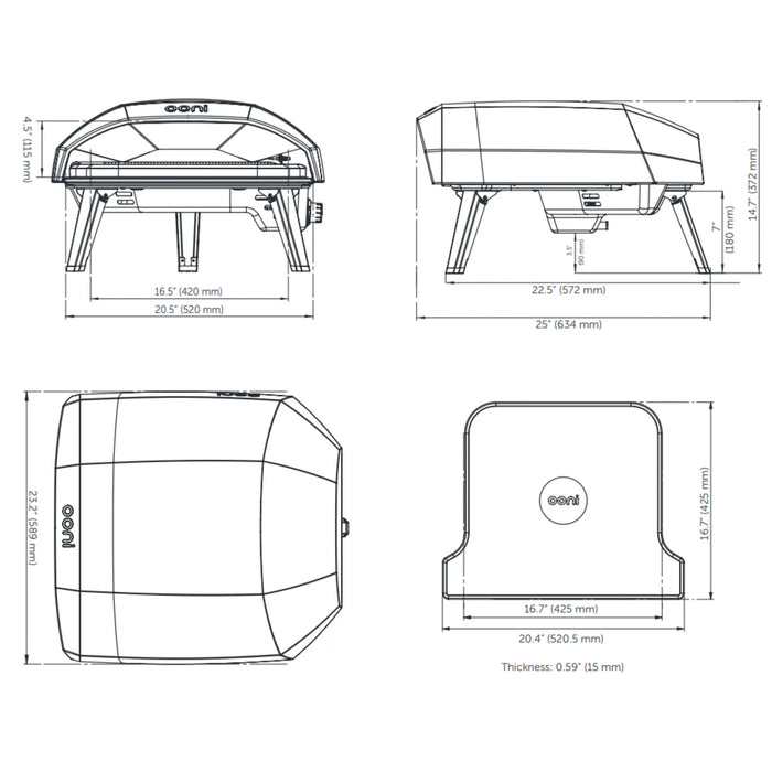 Ooni Koda 16 Gas Powered Pizza Oven | GW STORE