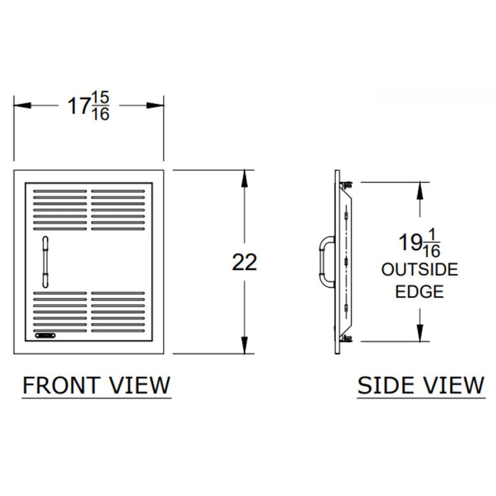 Bull 90000 18-Inch Vented Stainless Steel Single Access Door w/ Reveal | Buy at GW STORE