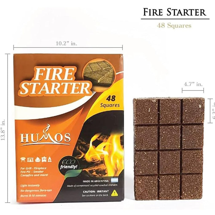 Humos Natural Fire Starter, 48 pcs Pack