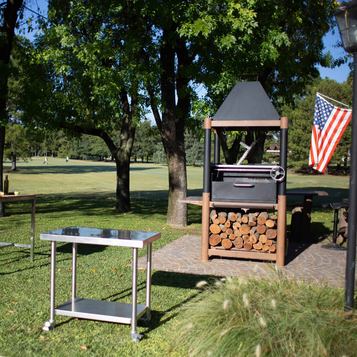 Tagwood BBQ02SI Premium Freestanding Santa Maria Argentine Grill - "The Beast" | GW STORE