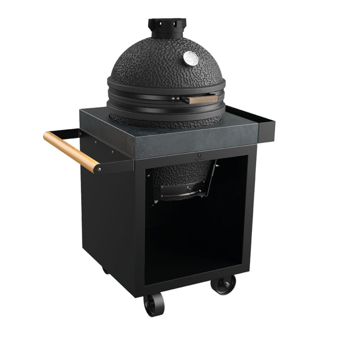 OFYR Black 65 PRO Kamado Table for The Bastard w/ Concrete Worktop