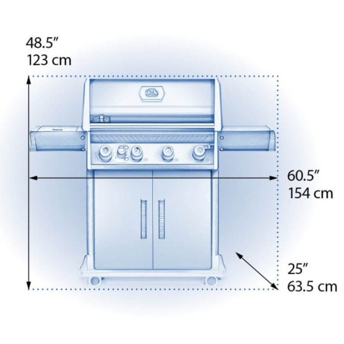 Napoleon Rogue® XT 525 SIB Freestanding Gas Grill w/ Infrared Side Burner