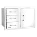 Bull 25900 30-Inch Stainless-Steel 3 Drawer Door Combo w/ Reveal | Buy at GW STORE