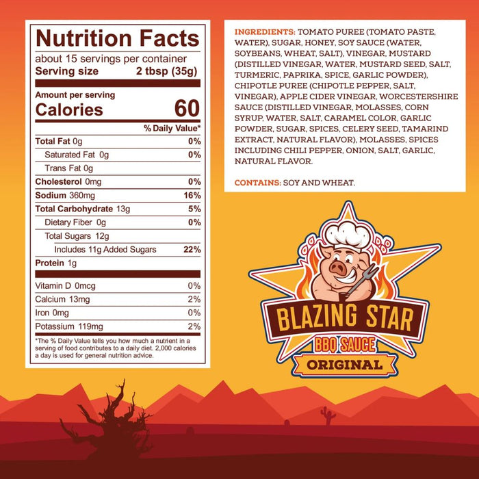 Blazing Star BBQ Original Sauce