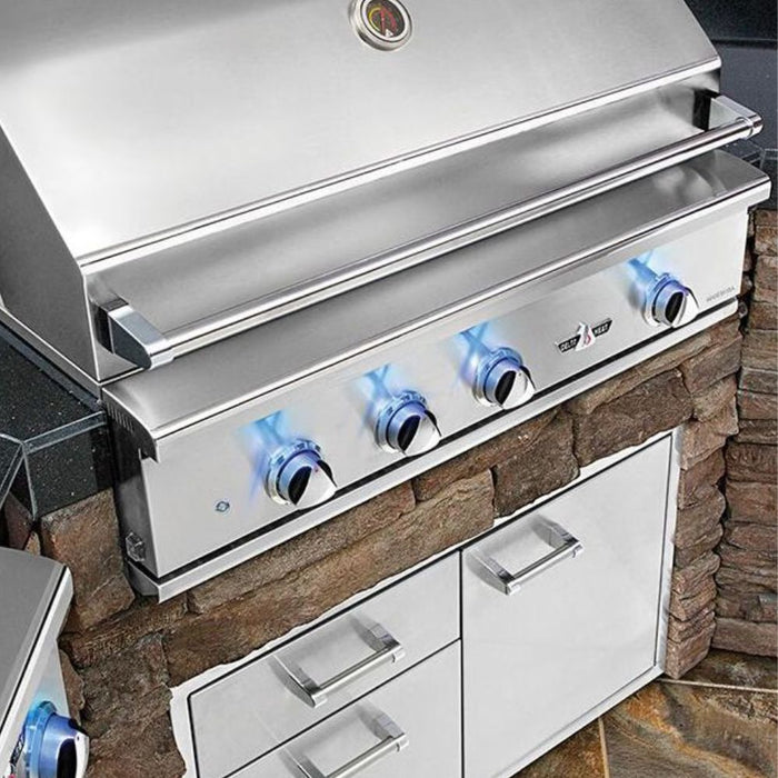 Delta Heat 38-Inch 3-Burner Built-In Gas Grill w/ Infrared Rotisserie Burner