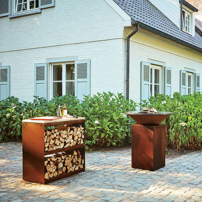 OFYR Corten Steel Wood Storage Dressoir