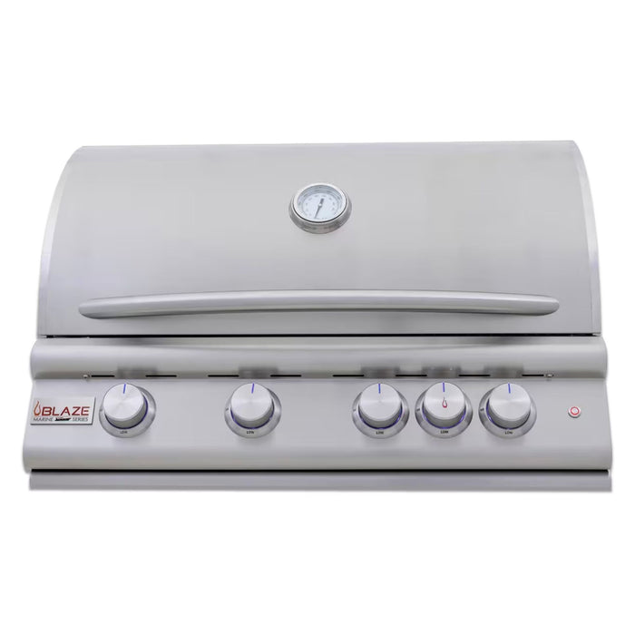 Blaze Premium LTE+ Marine Grade 32-Inch Built-in Gas Grill w/ Lift-Assist Hood & Rear Infrared Burner | GW STORE