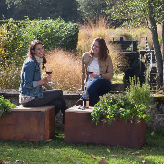 OFYR HG-B Corten Steel Herb Garden Bench