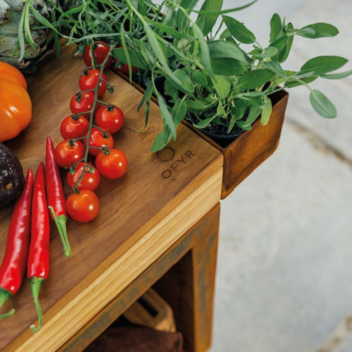 OFYR Corten Steel 90 Butcher Block w/ Storage