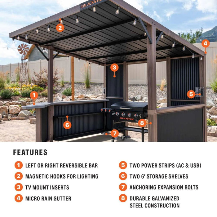 Blackstone 10 x 10-Foot Bar and Griddle/Grill Pavilion