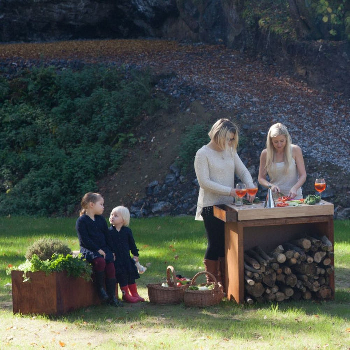 OFYR HG-B Corten Steel Herb Garden Bench