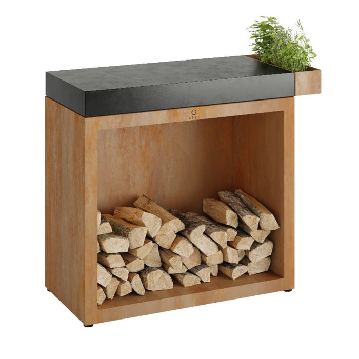 OFYR Corten Steel 90 Butcher Block w/ Storage