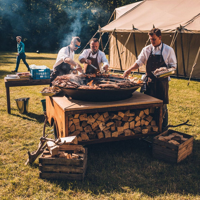 OFYR O-T-01 Corten Steel Open Fire Grill Trailer