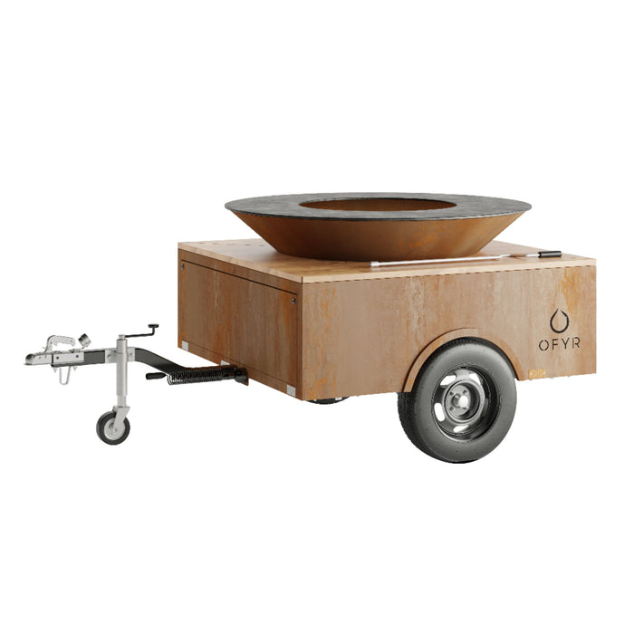 OFYR O-T-01 Corten Steel Open Fire Grill Trailer