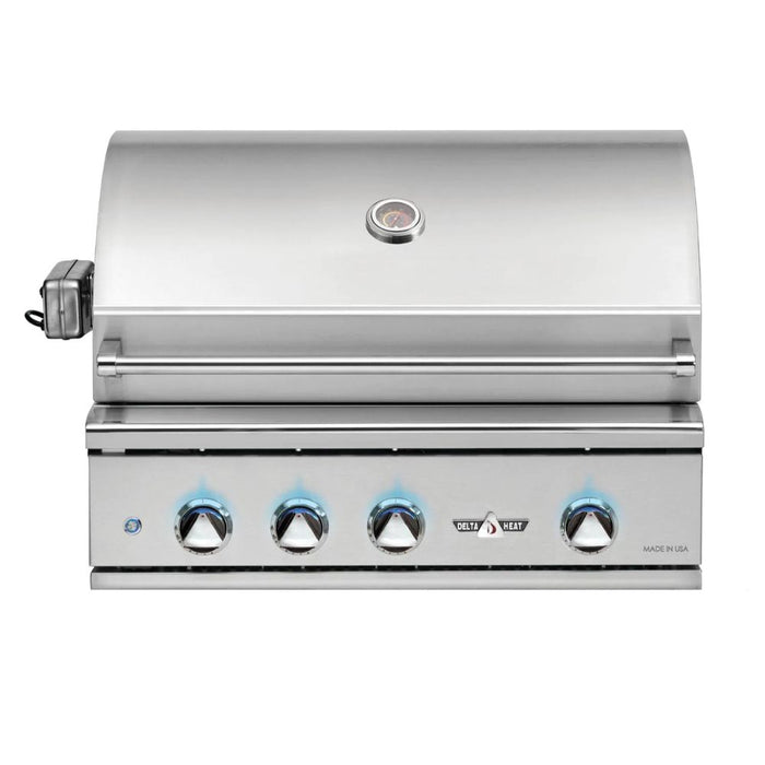 Delta Heat 32-Inch 3-Burner Built-In Gas Grill w/ Infrared Rotisserie Burner